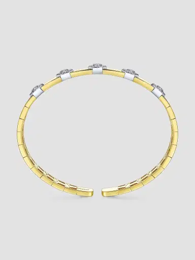 Gabriel & Co Women's Contemporary Two-Tone 14K Gold & 0.51 TCW Diamond Cuff | Thumbnail 4