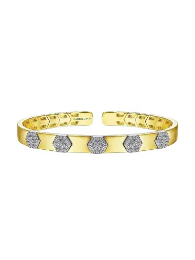 Gabriel & Co Women's Contemporary Two-Tone 14K Gold & 0.51 TCW Diamond Cuff | Thumbnail 1