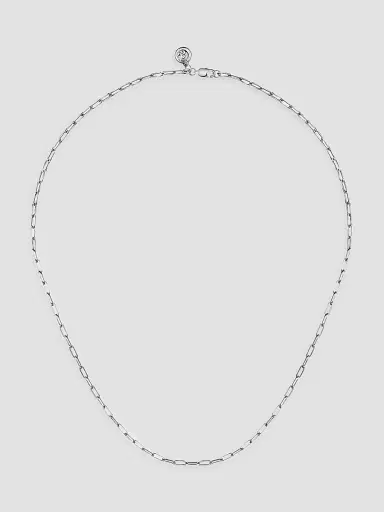 Gabriel & Co Women's Contemporary Sterling Silver Paper-Clip Necklace | Thumbnail 3