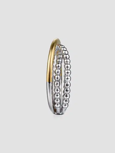 Gabriel & Co Women's Bujukan 14K White & Yellow Gold Crisscross Band Ring | Thumbnail 4 Gabriel & Co Women's Bujukan 14K White & Yellow Gold Crisscross Band Ring | Thumbnail 4