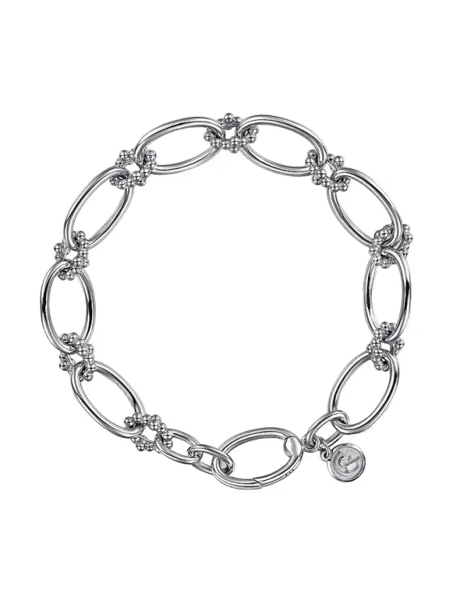 Gabriel & Co Women's Bujukan Sterling Silver Oval-Link Chain Bracelet