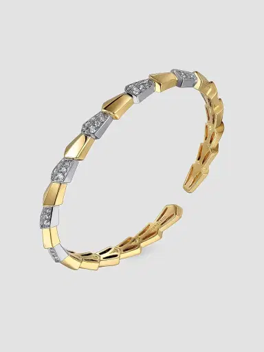 Gabriel & Co Women's Contemporary 14K Gold & 0.57 TCW Diamond Bangle | Thumbnail 2