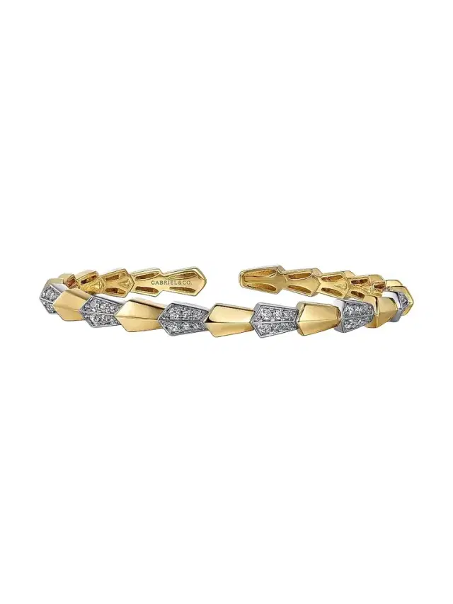 Gabriel & Co Women's Contemporary 14K Gold & 0.57 TCW Diamond Bangle