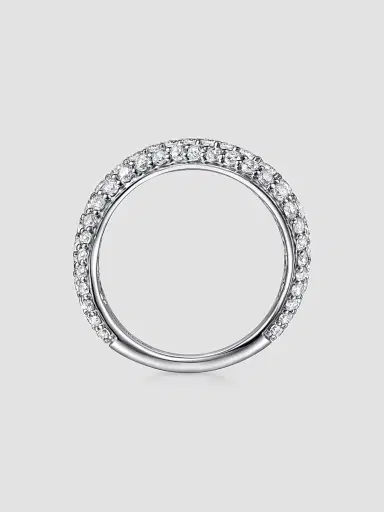 Gabriel & Co Women's Contemporary Wave 14K White Gold & 1.40 TCW Diamond Stackable Ring | Thumbnail 4 Gabriel & Co Women's Contemporary Wave 14K White Gold & 1.40 TCW Diamond Stackable Ring | Thumbnail 4