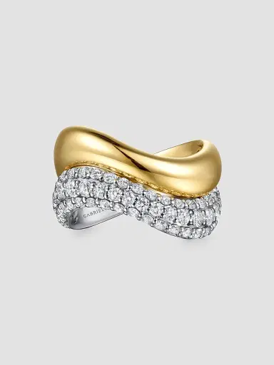 Gabriel & Co Women's Contemporary Wave 14K White Gold & 1.40 TCW Diamond Stackable Ring | Thumbnail 5 Gabriel & Co Women's Contemporary Wave 14K White Gold & 1.40 TCW Diamond Stackable Ring | Thumbnail 5