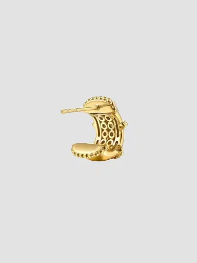 Gabriel & Co Women's Bujukan 14K White & Yellow Gold & 0.15 TCW Diamond J-Hoops | Thumbnail 3 Gabriel & Co Women's Bujukan 14K White & Yellow Gold & 0.15 TCW Diamond J-Hoops | Thumbnail 3