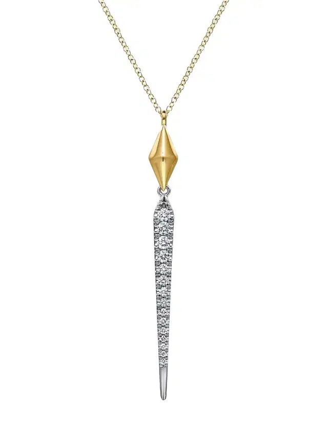 Gabriel & Co Women's Kaslique Two-Tone 14K Gold & 0.35 TCW Diamond Drop Necklace