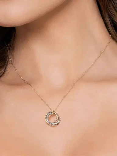 Gabriel & Co Women's Bujukan 14K White & Yellow Gold & 0.25 TCW Diamond Pendant Necklace | Thumbnail 2