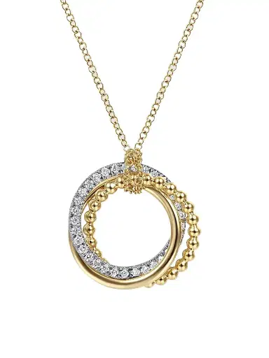 Gabriel & Co Women's Bujukan 14K White & Yellow Gold & 0.25 TCW Diamond Pendant Necklace | Thumbnail 1