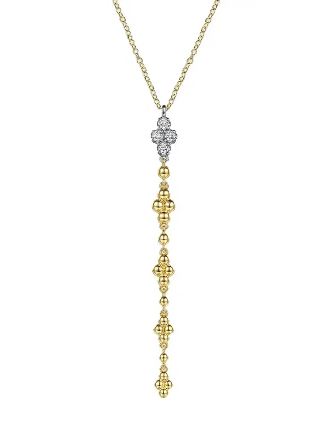 Gabriel & Co Women's Bujukan Two-Tone 14K Gold & 0.20 TCW Diamond Lariat Necklace