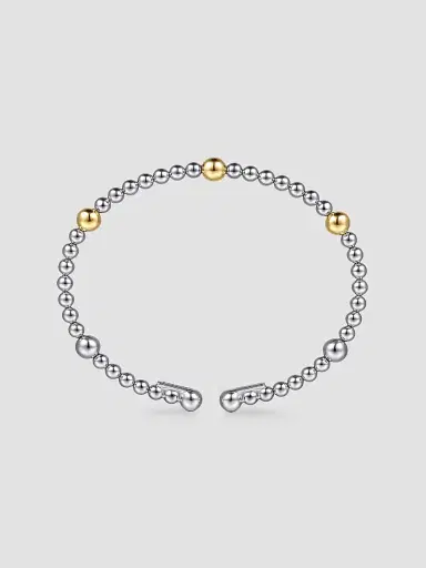 Gabriel & Co Women's Bujukan 14K Yellow Gold & Sterling Silver Bangle Bracelet | Thumbnail 4 Gabriel & Co Women's Bujukan 14K Yellow Gold & Sterling Silver Bangle Bracelet | Thumbnail 4