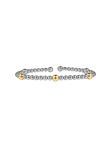 Gabriel & Co Women's Bujukan 14K Yellow Gold & Sterling Silver Bangle Bracelet | Thumbnail 1 Gabriel & Co Women's Bujukan 14K Yellow Gold & Sterling Silver Bangle Bracelet | Thumbnail 1