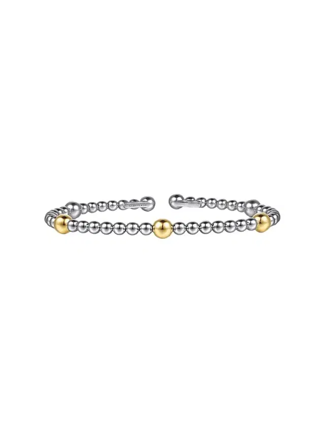 Gabriel & Co Women's Bujukan 14K Yellow Gold & Sterling Silver Bangle Bracelet