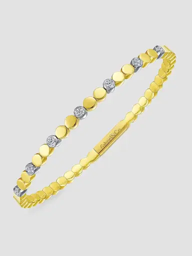 Gabriel & Co Women's Contemporary 14K Gold & 0.35 TCW Diamond Bangle | Thumbnail 3