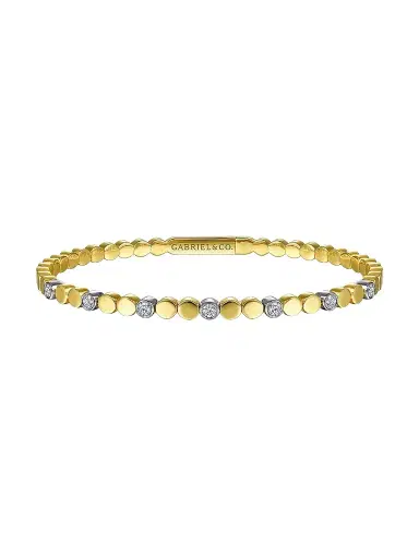 Gabriel & Co Women's Contemporary 14K Gold & 0.35 TCW Diamond Bangle | Thumbnail 1