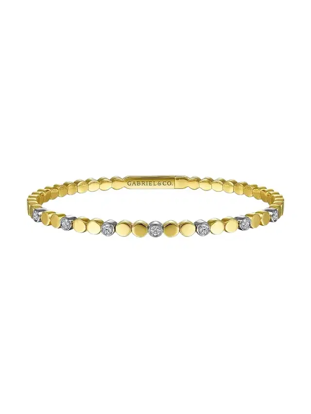 Gabriel & Co Women's Contemporary 14K Gold & 0.35 TCW Diamond Bangle