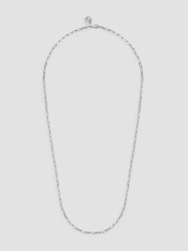 Gabriel & Co Women's Contemporary Sterling Silver Paper Clip Chain Necklace | Thumbnail 2