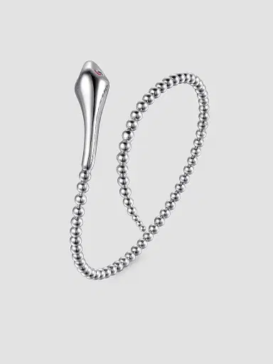 Gabriel & Co Women's Bujukan Sterling Silver & Ruby Snake Bangle | Thumbnail 3