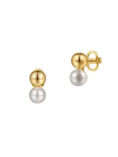 Gabriel & Co Women's Bujukan 14K Yellow Gold & Pearl Stud Earrings | Thumbnail 1 Gabriel & Co Women's Bujukan 14K Yellow Gold & Pearl Stud Earrings | Thumbnail 1