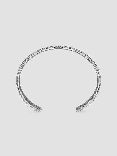 Gabriel & Co Women's Bujukan Sterling Silver & White Sapphire Triple-Row Cuff | Thumbnail 4