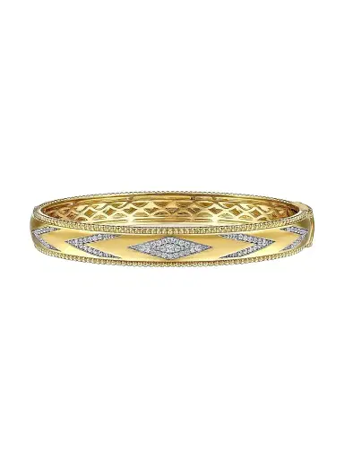 Gabriel & Co Women's Bujukan 14K Yellow Gold & 0.35 TCW Diamond Bangle | Thumbnail 1 Gabriel & Co Women's Bujukan 14K Yellow Gold & 0.35 TCW Diamond Bangle | Thumbnail 1