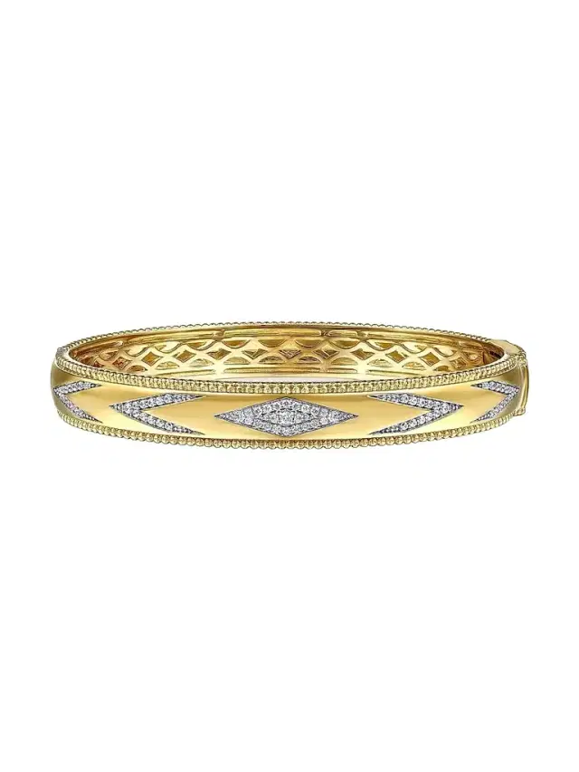 Gabriel & Co Women's Bujukan 14K Yellow Gold & 0.35 TCW Diamond Bangle