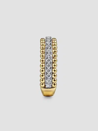 Gabriel & Co Women's Bujukan 14K White & Yellow Gold & 0.50 TCW Diamond Three-Row Ring | Thumbnail 4