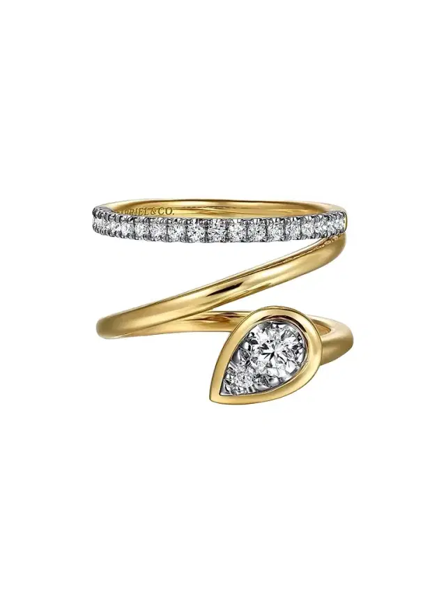 Gabriel & Co Women's Contemporary 14K White & Yellow Gold & 0.50 TCW Diamond Wrap Ring