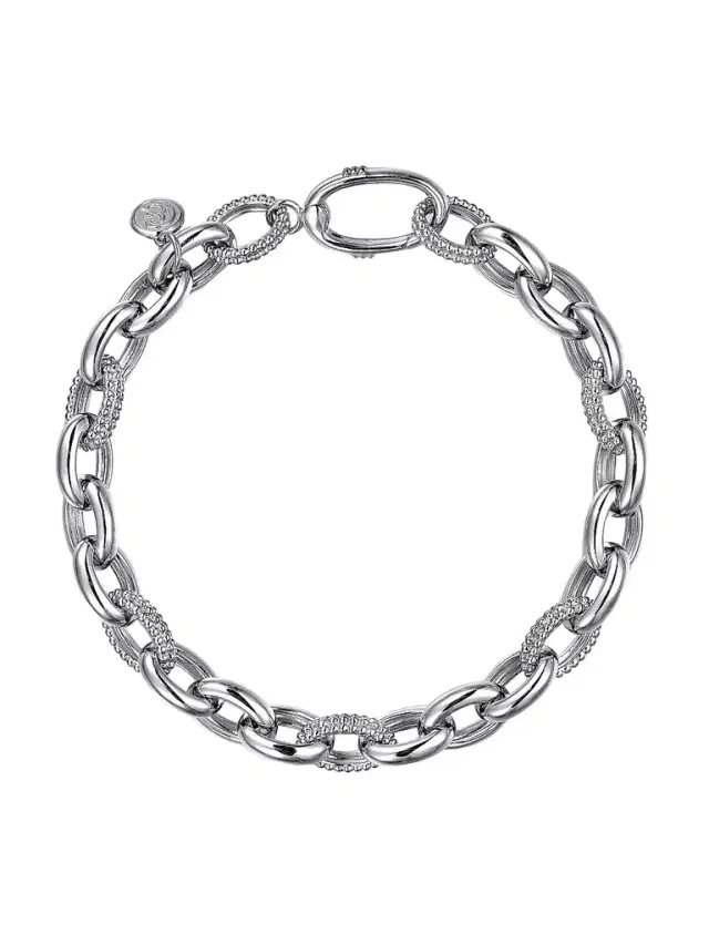 Gabriel & Co Women's Bujukan Sterling Silver Link Chain Bracelet