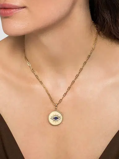 Gabriel & Co Women's Contemporary 14K Yellow Gold Paperclip Chain Necklace | Thumbnail 3