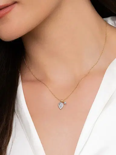Gabriel & Co Women's Bujukan 14K Gold & 0.30 TCW Diamond Pendant Necklace | Thumbnail 2