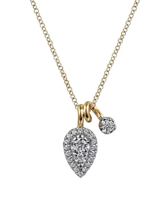 Gabriel & Co Women's Bujukan 14K Gold & 0.30 TCW Diamond Pendant Necklace
