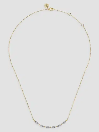Gabriel & Co Women's Bujukan 14K Yellow Gold & 0.30 TCW Diamond Bar Necklace | Thumbnail 3