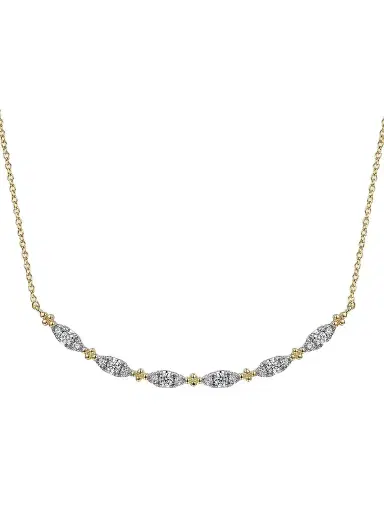Gabriel & Co Women's Bujukan 14K Yellow Gold & 0.30 TCW Diamond Bar Necklace | Thumbnail 1