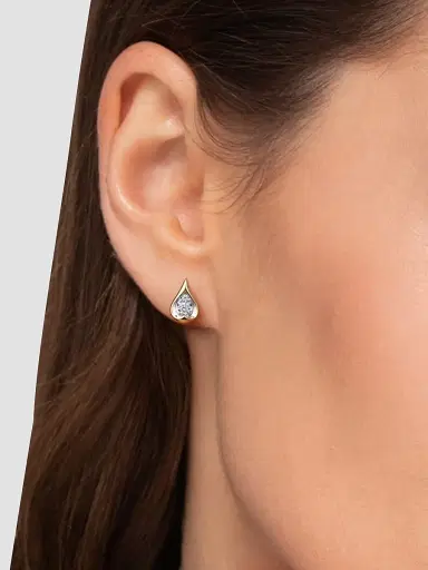 Gabriel & Co Women's Contemporary Two-Tone 14K Gold & 0.23 TCW Diamond Stud Earrings | Thumbnail 2 Gabriel & Co Women's Contemporary Two-Tone 14K Gold & 0.23 TCW Diamond Stud Earrings | Thumbnail 2
