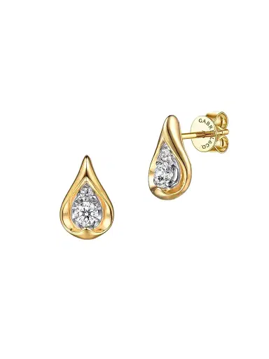 Gabriel & Co Women's Contemporary Two-Tone 14K Gold & 0.23 TCW Diamond Stud Earrings | Thumbnail 1 Gabriel & Co Women's Contemporary Two-Tone 14K Gold & 0.23 TCW Diamond Stud Earrings | Thumbnail 1