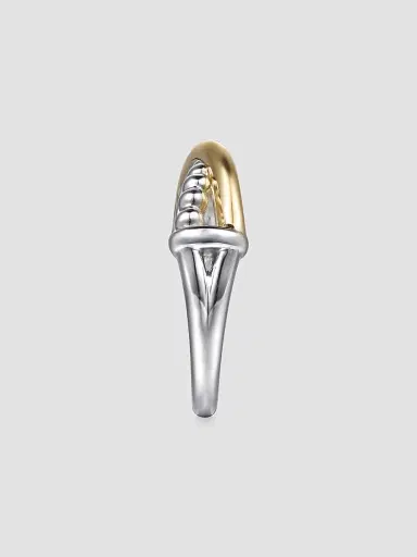 Gabriel & Co Women's Bujukan 14K Yellow Gold & Sterling Silver Crisscross Ring | Thumbnail 4