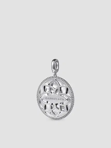 Gabriel & Co Women's Bujukan Sterling Silver & White Sapphire Taurus Medallion Pendant | Thumbnail 4 Gabriel & Co Women's Bujukan Sterling Silver & White Sapphire Taurus Medallion Pendant | Thumbnail 4