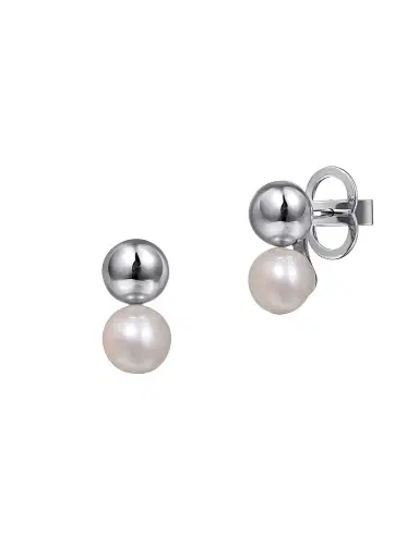 Gabriel & Co Women's Bujukan Sterling Silver & Pearl Stud Earrings | Thumbnail 1