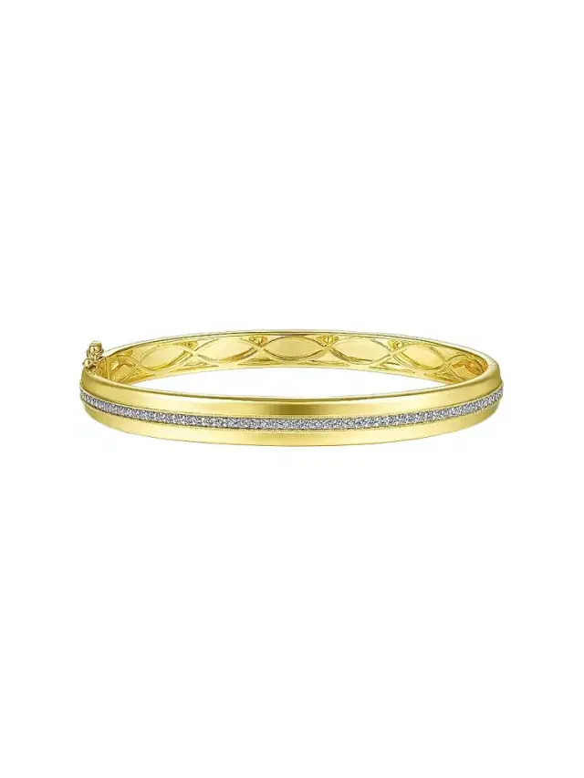 Gabriel & Co Women's Contemporary 14K Yellow Gold & 0.41 TCW Diamond Bangle Bracelet