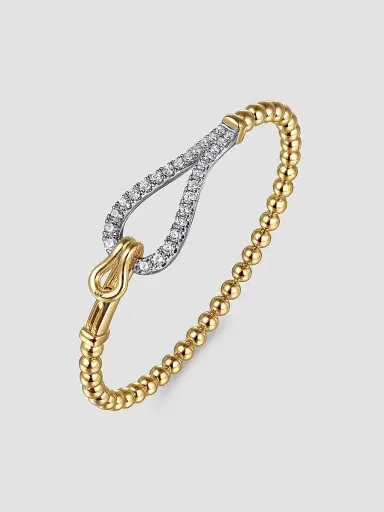 Gabriel & Co Women's Bujukan Beaded 14K Yellow Gold & 1.0 TCW Diamond Bracelet | Thumbnail 3 Gabriel & Co Women's Bujukan Beaded 14K Yellow Gold & 1.0 TCW Diamond Bracelet | Thumbnail 3