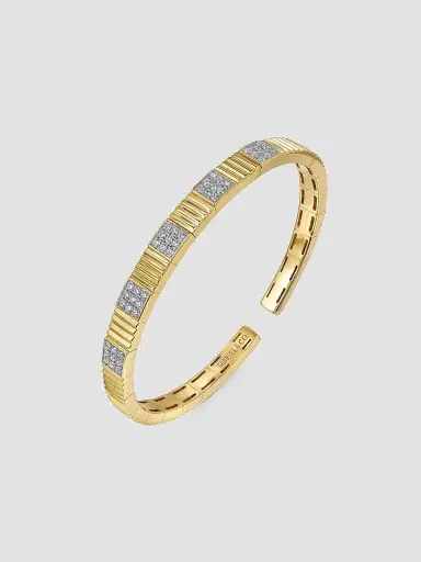 Gabriel & Co Women's Contemporary 14K Yellow Gold & 0.65 TCW Demure Bangle | Thumbnail 3