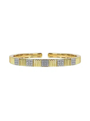Gabriel & Co Women's Contemporary 14K Yellow Gold & 0.65 TCW Demure Bangle | Thumbnail 1