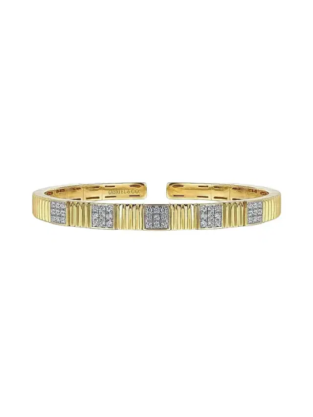 Gabriel & Co Women's Contemporary 14K Yellow Gold & 0.65 TCW Demure Bangle