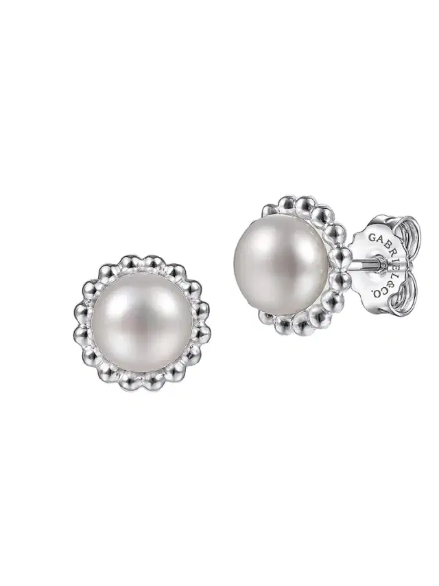 Gabriel & Co Women's Bujukan Sterling Silver & Cultured Freshwater Pearl Stud Earrings