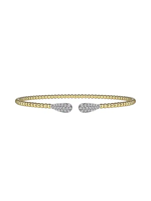 Gabriel & Co Women's Bujukan 14K Yellow Gold & 0.30 TCW Diamond Teardrop Bangle