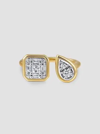 Gabriel & Co Women's Contemporary 14K White & Yellow Gold & 0.40 TCW Diamond Open Ring | Thumbnail 3