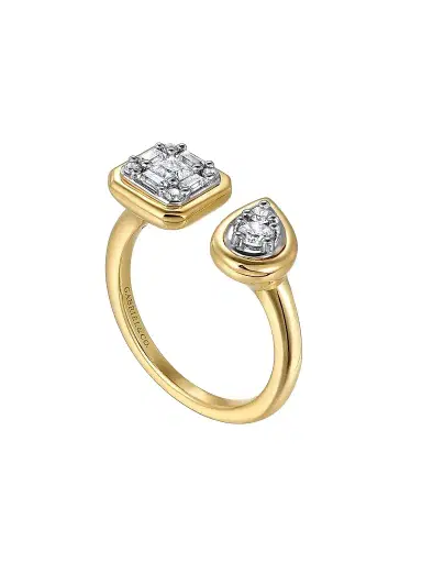 Gabriel & Co Women's Contemporary 14K White & Yellow Gold & 0.40 TCW Diamond Open Ring | Thumbnail 1