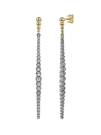 Gabriel & Co Women's Bujukan Two-Tone 14K Gold & 0.75 TCW Diamond Drop Earrings | Thumbnail 1