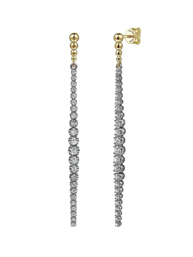 Gabriel & Co Women's Bujukan Two-Tone 14K Gold & 0.75 TCW Diamond Drop Earrings